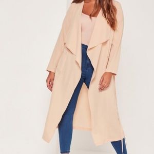 Missguided Blush/Nude Waterfall Duster 16W-18W NWT